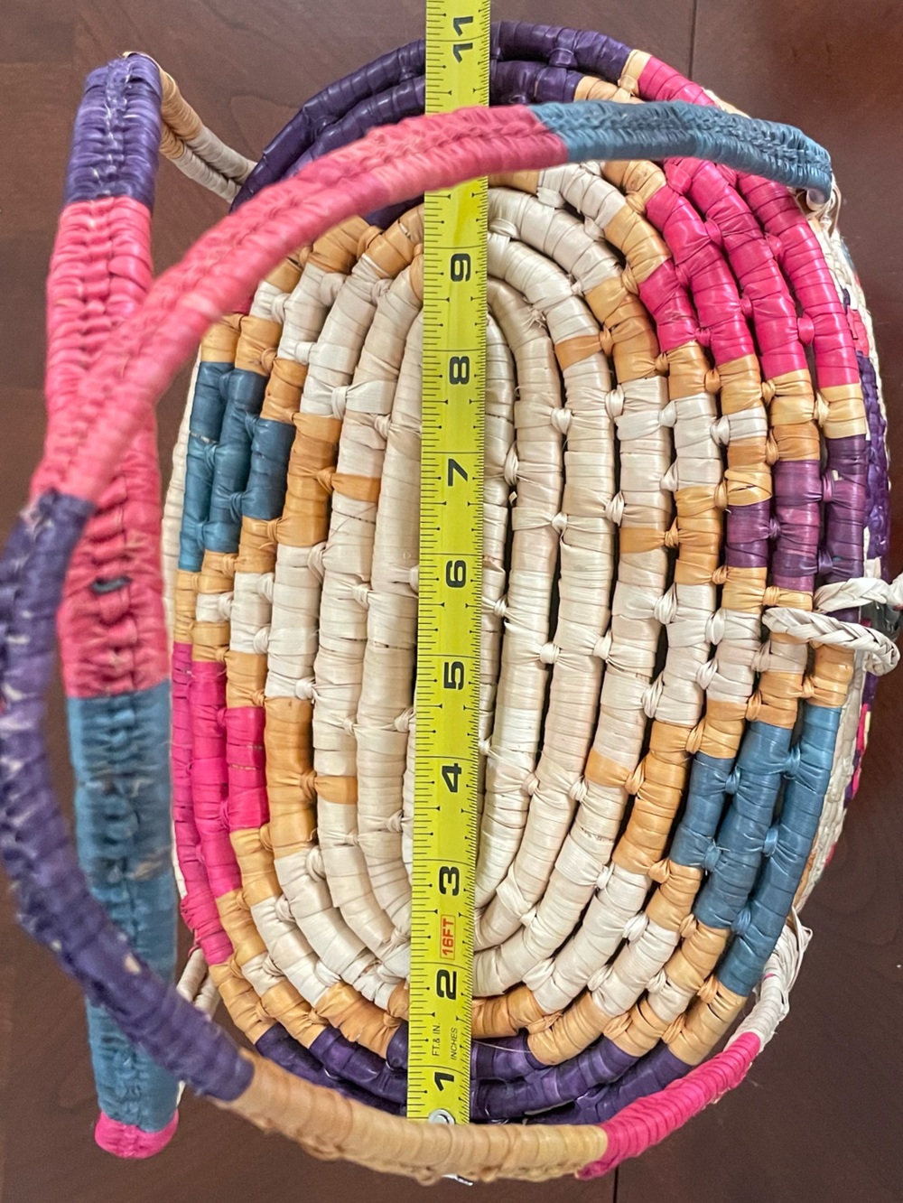 Artisan Handwoven Palm Basket Tote - Picture 11 of 13